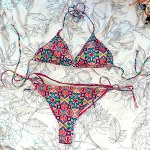 ASOS 2 piece colorful bikini